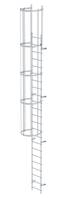 Einzügige Steigleiter mit Rückenschutz (Bau) Aluminium blank, 7,64m