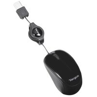 Compact Blue Trace Wired Mouse Retractable, Black Mäuse