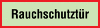 Brandschutzschild - Rauchschutztür, Rot/Schwarz, 7.4 x 21 cm, Folie, B-7582