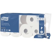 Toilettenpapier Premium weiß 3-lagig 8 Rollen à 250 Blatt Sys. T4 TORK 110316