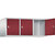 Altillo CLASSIC, 3 compartimentos, anchura de compartimento 400 mm, gris luminoso / rojo rubí.