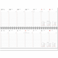 Querkalender 30x10cm 1 Woche/Seite Kalendarium 2025