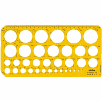 Kreisschablone Kreise 1-36mm gelb