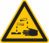 Sicherheitskennzeichnung - Warnung vor ätzenden Stoffen, Gelb/Schwarz, 10 cm