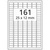 Wetterfeste Folienetiketten 25 x 12 mm, transparent, 16.100 Polyesteretiketten auf 100 DIN A4 Bogen, Universaletiketten permanent