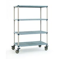 Metromax Q™ polymer 4 shelf mobile shelving