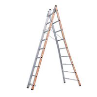 Industrial combination ladders - 2 x 9 rungs flared base
