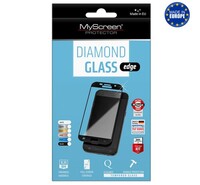 MYSCREEN DIAMOND GLASS EDGE képernyővédő üveg (2.5D full cover, íves, karcálló, 0.33 mm, 9H) FEKETE [Huawei Mate 20]
