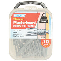 Plasplugs CF104 CF 104 Standard Plasterboard Fixings Pack of 10