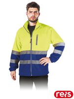 BLUZA OCHRONNA Z POLARU POLSTRIP_YNS ŻÓŁTO-NIEBIESKI