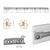 EMUCA 3019712 - Lote de 5 juegos de guías para cajón T30 con extracción parcial L 550 mm en color blanco