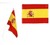 Banderín de España de 45x30 cm. con palo de plástico T.Única