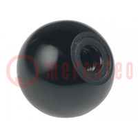 Ball knob; Ø: 32mm; Int.thread: M8; 14.5mm