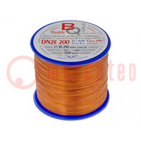 Coil wire; double coated enamelled; 0.2mm; 0.25kg; -65÷200°C