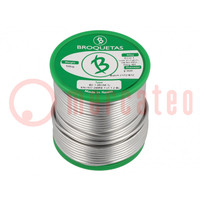 Soldering wire; Sn99,3Cu0,7; 2mm; 0.5kg; lead free; reel; 220°C