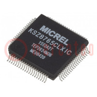 IC: ethernet switch; 10/100Base-T; MDC,MDI,MDI-X,MDIO,MII,RMII