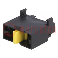 Fuse holder; 19mm; 32A; screw,push-in; ways: 1; -40÷100°C; black