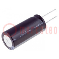 Kondenzátor: elektrolit; low ESR; THT; 10000uF; 10VDC; Ø18x35,5mm