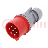 Connector: AC supply 3-phase; plug; male; 32A; 400VAC; IEC 60309