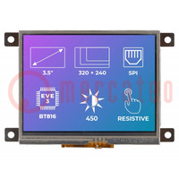 Kijelző: TFT; 3,5"; 320x240; Háttérvil: LED; Mér: 77,7x64,7x8,1mm