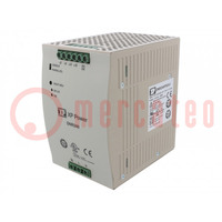 Power supply: switched-mode; for DIN rail; 240W; 24VDC; 10A; 89%