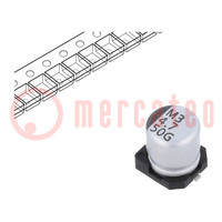 Condensatore: elettrolitico; SMD; 4,7uF; 50VDC; ±20%; -55÷105°C