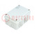Enclosure: junction box; X: 70mm; Y: 105mm; Z: 50mm; wall mount; IP55