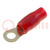 Terminal: ring; M6; 16mm2; gold-plated; insulated; red