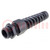 Cable gland; with strain relief; M12; 1.5; IP68; polyamide; black