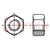 Tuerca; hexagonal; M3; 0,5; acero; Cobertura: zinc; 5,5mm; BN 131