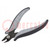 Pliers; cutting,miniature,curved; ESD; 138mm; with small chamfer