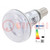 LED lámpa; meleg fehér; E14; 230VAC; 320lm; P: 4,3W; 36°; 2700K