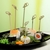 40 Fingerfood - Picker 6 cm "Knoten". Material: Bambus. Farbe: natur