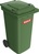 Müllgroßbehälter 240l HDPE grün fahrbar,