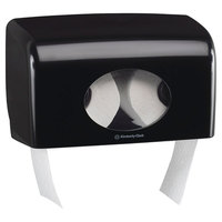 AQUARIUS Doppelspender für Kleinrollen Toilettenpapier, schwarz