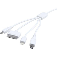EUFAB CÂBLE DE CHARGE USB USB-A MÂLE, CONNECTEUR LIGHTNING , CONNECTEUR 30 PÔLES, USB-MICRO-B MÂLE, USB-MINI-B MÂLE 0.37 M 16494