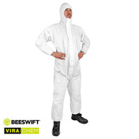 Beeswift Cn4013E Disposable Coverall Type 5 / 6 White Large