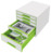 Schubladenbox WOW CUBE, 5 Schubladen, Polystyrol, weiß/grün