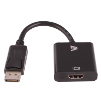 V7 CBLDPHD-1E video kabel adapter 0,2 m 1x 20-pin DisplayPort 1x 19-pin HDMI Zwart