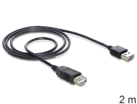 DeLOCK EASY-USB 2.0-A - USB 2.0-A, 2m USB Kabel USB A Schwarz