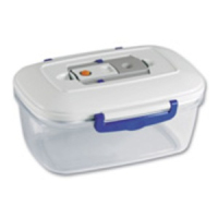 Magic Vac ACO1092 recipiente de almacenar comida Rectangular Caja 1,5 L Transparente, Blanco 1 pieza(s)