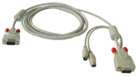 Lindy Combined KVM cable, 5m KVM kábel Szürke