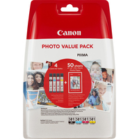 Canon CLI-581 BK/C/M/Y Ink Cartridge + Photo Paper Value Pack