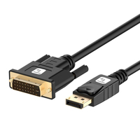 Techly ICOC DSP-C12-020P adapter kablowy 2 m DisplayPort DVI-D Czarny