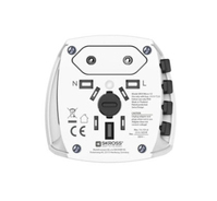 Hama MUV Micro adaptador de enchufe eléctrico Universal Blanco
