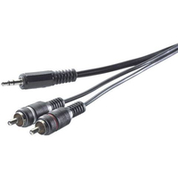 SpeaKa Professional SP-7869916 audio kábel 5 M 2 x RCA 3.5mm Fekete