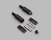 BKL Electronic 0204005 tussenstuk voor kabels Mini-DIN Zwart