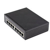 StarTech.com Switch Conmutador Industrial Ethernet Gigabit de 8 Puertos PoE no Gestionado de Servicio Pesado GbE PoE+ IP30 (IESC1G80UP)