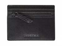 Maverick MAV-AB-053-01 Geldbörse, Kartenetui/Reisedokumentenhülle Briefttasche Schwarz Leder