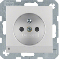 Berker 6765101404 wandcontactdoos Type E Aluminium
